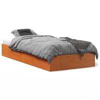 Bedframe zonder matras massief grenenhout wasbruin 90x190 cm - thumbnail