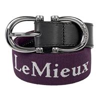 LeMieux Elasticated Riem bordeaux maat:m - thumbnail