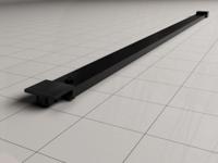 Wiesbaden stabilisatiestang 120 compleet voor inloopdouche + raster zwart - thumbnail