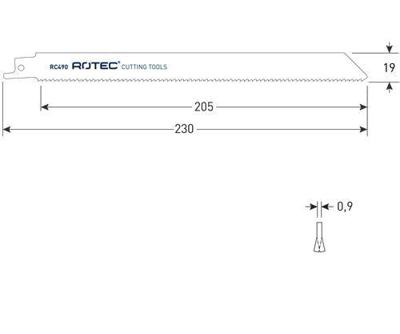 Rotec Reciprozaagblad rc490 bim 230mm (5st)