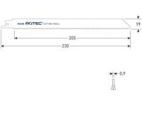 Rotec Reciprozaagblad rc490 bim 230mm (5st) - thumbnail