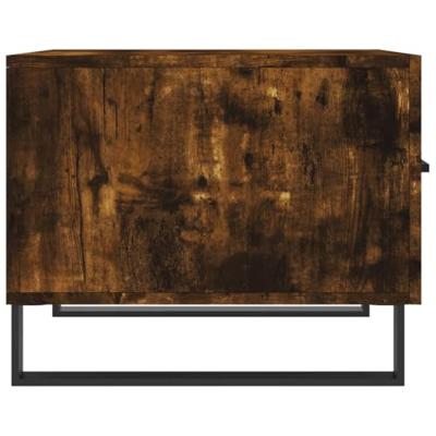Salontafels 2 st 50x50x40 cm bewerkt hout gerookt eikenkleurig