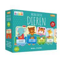 Dieren puzzel met boek - thumbnail