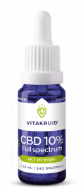 Vitakruid CBD Olie 10% full spectrum met MCT als drager Vitakruid CBD Olie 10% full spectrum met MCT als drager