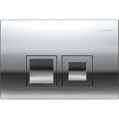 Drukplaat Geberit Delta 25 Square DualFlush Frontbediening Chroom