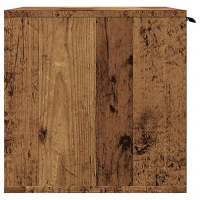 Kattenbakkast 80x50x45 cm bewerkt hout oud houtkleurig