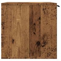 Kattenbakkast 80x50x45 cm bewerkt hout oud houtkleurig - thumbnail