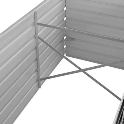 VidaXL Plantenbak verhoogd 240x80x77 cm gegalvaniseerd staal antraciet VidaXL Plantenbak verhoogd 240x80x77 cm gegalvaniseerd staal antraciet