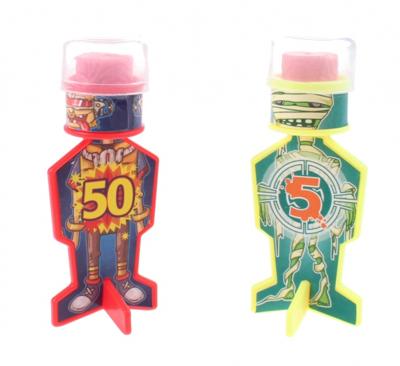 Toi Toys kleverige dartpijl 6 cm 2 stuks rood/geel