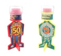 Toi Toys kleverige dartpijl 6 cm 2 stuks rood/geel - thumbnail