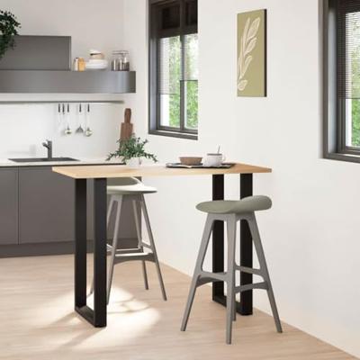 Bartafelpoten 2 st U-vormig 60x(100-101) cm staal zwart