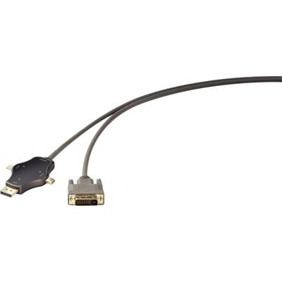 Renkforce RF-3909366 Cable-Sharing aansluitkabel [1x DVI stekker 24+1pol. - 3X Mini DisplayPort stekker, DisplayPort S