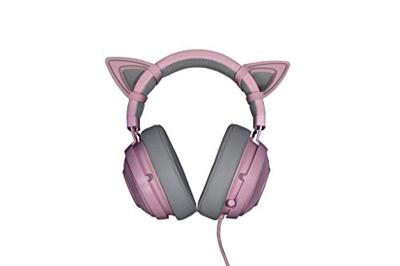 Razer Kitty Ears Cat Ears - Kitty Oortjes voor alle Razer Kraken headsets (Past op Razer Kraken, verstelbaar, waterproof) Quartz Roze