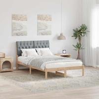 Bedframe met Gevoerd Hoofdgedeelte Bruin 120 x 190 cm - thumbnail