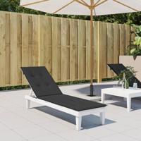 VidaXL Terrasstoelkussen (75+105)x50x4 cm zwart - thumbnail