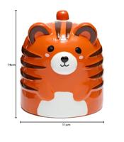 Adoramals Tijger Ondersteboven Keramiek Mok - thumbnail