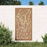 Wanddecoratie tuin bladontwerp 105x55 cm cortenstaal - thumbnail