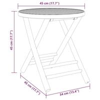Tuintafel inklapbaar 45x45 cm bamboe - thumbnail
