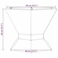 VidaXL Vuurkorf bruin 50 x 50 x 40 cm cortenstaal - thumbnail
