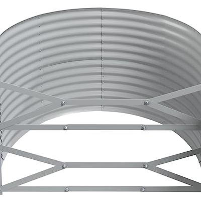 VidaXL Plantenbak 249x100x68 cm gepoedercoat staal grijs