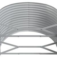 VidaXL Plantenbak 249x100x68 cm gepoedercoat staal grijs - thumbnail