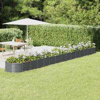 VidaXL Plantenbak 620x80x36 cm gegalvaniseerd staal antracietkleurig - thumbnail