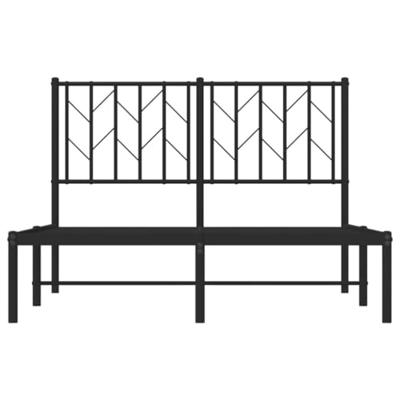 Bedframe met hoofdbord metaal zwart 120x200 cm Bedframe met hoofdbord metaal zwart 120x200 cm