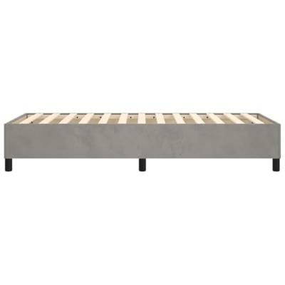 Boxspringframe fluweel lichtgrijs 80x200 cm