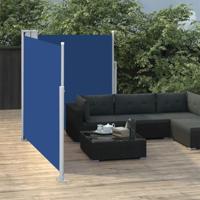 Windscherm uittrekbaar 160x600 cm blauw - thumbnail