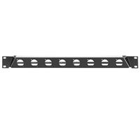 Adam Hall Gekanteld rackpaneel met 8x D-hole 1HE - thumbnail