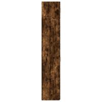 Opbergkast smal 45x42,5x225 cm bewerkt hout gerookt eikenkleur - thumbnail