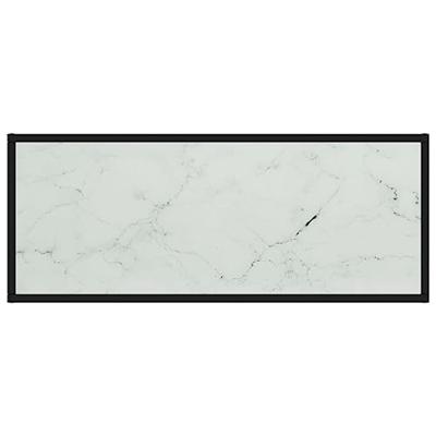 Tv-meubel met wit marmerglas 100x40x40 cm zwart Tv-meubel met wit marmerglas 100x40x40 cm zwart