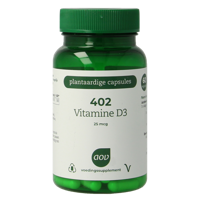 AOV 402 Vitamine D3 25mcg 60 Vegetarische capsules - thumbnail