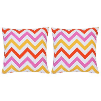 vidaXL Kussens 2 st met print 40x40 cm katoen meerkleurig