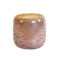 Light & Living Light en living vaas bowie glas bruin 14 cm | 4 stuks - thumbnail