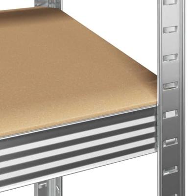 Opbergrek 5-laags staal en bewerkt hout grijs