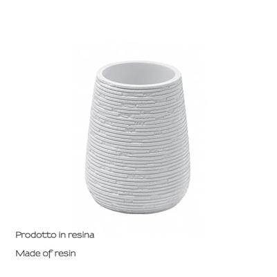 Tandenborstelhouder Sapho Gemini Vrijstaand 11.1x8.7 cm Polyresin Wit Sapho