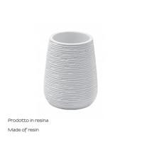 Tandenborstelhouder Sapho Gemini Vrijstaand 11.1x8.7 cm Polyresin Wit Sapho - thumbnail