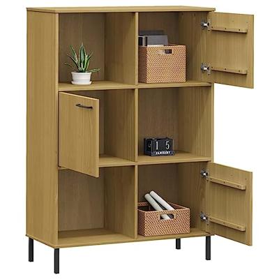 Boekenkast met metalen poten OSLO 90x35x128,5 cm hout bruin Boekenkast met metalen poten OSLO 90x35x128,5 cm hout bruin