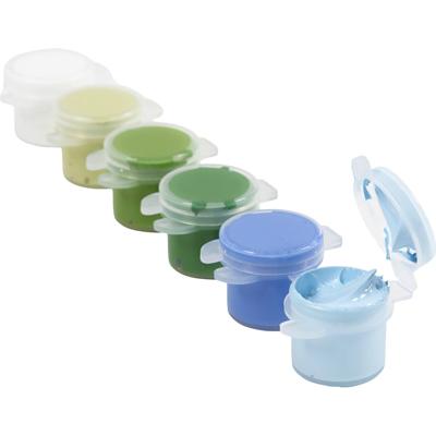 Creativ Company Plus color acrylverf blauw en groen harmonie - 6x5ml.