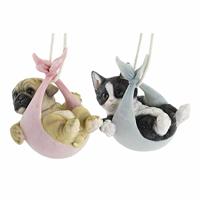 Decoratieve figuren DKD Home Decor Multicolour Hond 18 x 12,5 x 16 cm (4 Stuks) - thumbnail