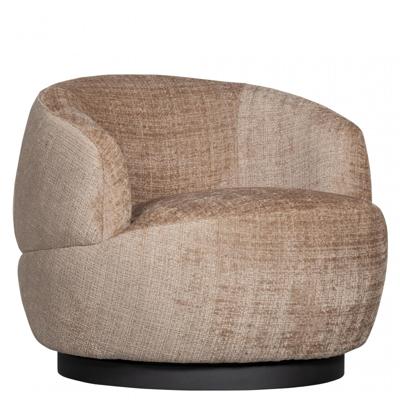 WOOOD Draaifauteuil 'Woolly' Chenille, kleur Zand WOOOD Draaifauteuil 'Woolly' Chenille, kleur Zand