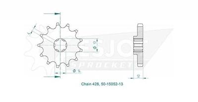 ESJOT Sprocket 428 13z standard