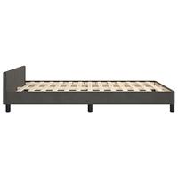 Bedframe zonder matras 140x190 cm fluweel donkergrijs - thumbnail