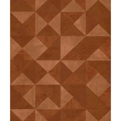 Noordwand behang topchic graphic shapes facet metallic oranje