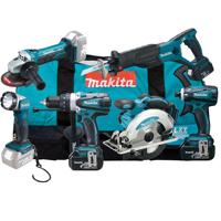 Makita DLX6011 | 6 delige 18V Li-Ion accu combi set (3x 3.0Ah accu) in tas - DLX6011 - thumbnail