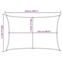 VidaXL Zonnezeil 160 g/m² 2x2,5 m hdpe bruin - thumbnail