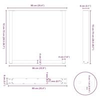 Eettafelpoten 2 st U-vormig 90x(72-73) cm staal naturel - thumbnail