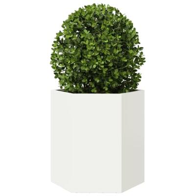 Plantenbakken 2 st zeshoek 46x40x45 cm staal wit Plantenbakken 2 st zeshoek 46x40x45 cm staal wit