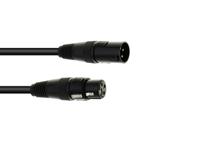 Eurolite EUROLITE XLR DMX kabel XLR 3pins 3 meter zwart - thumbnail